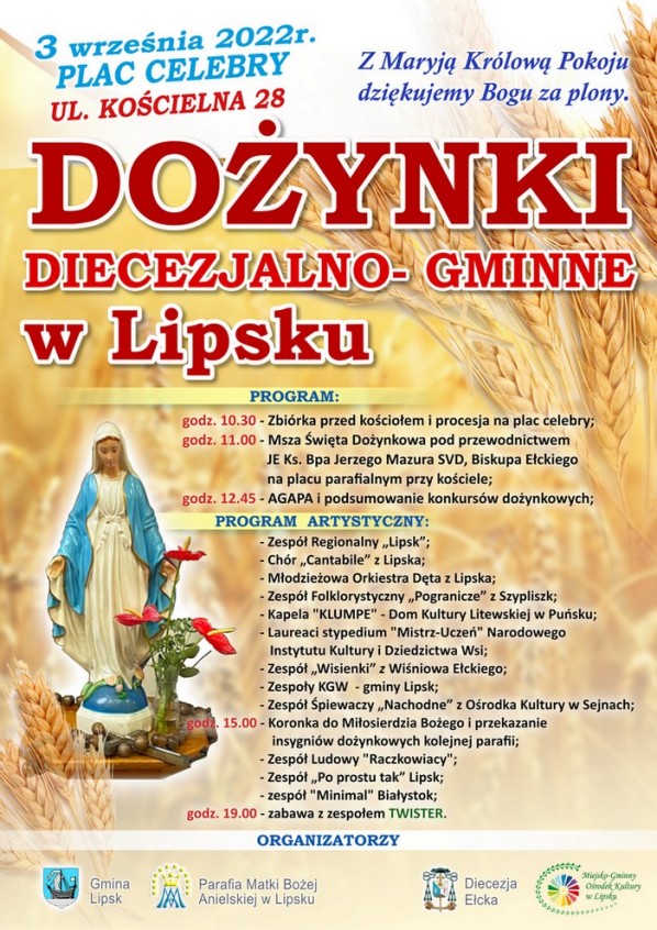 Dożynki Diecezjalne Ełk Lipsk 2022 Krasnopola